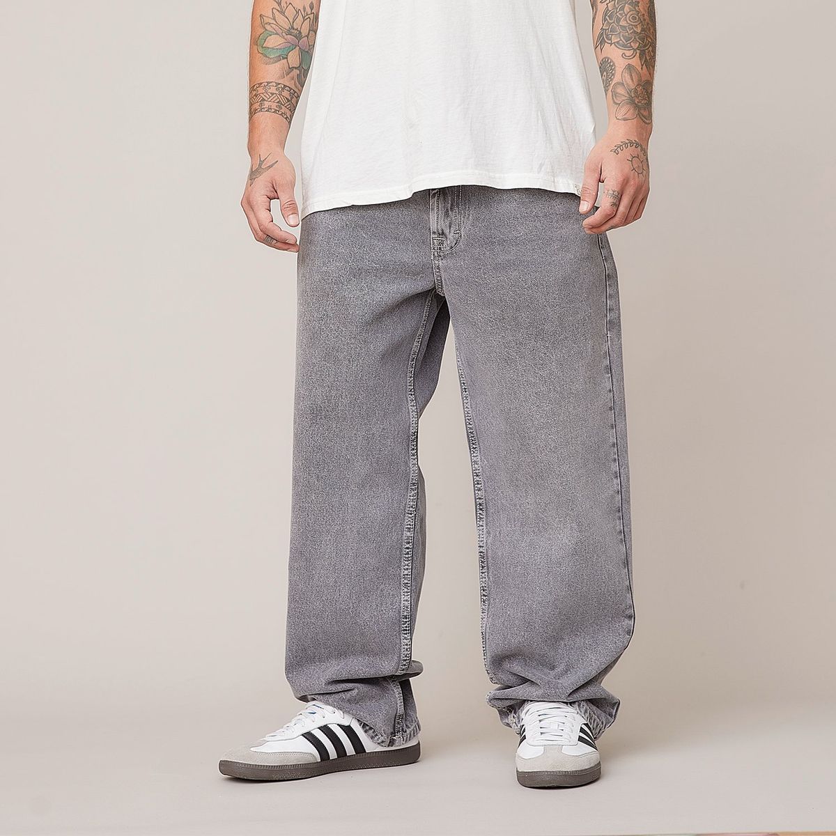 AMERICANINO - Jeans Fit Baggy Tiro Medio Hombre Americanino