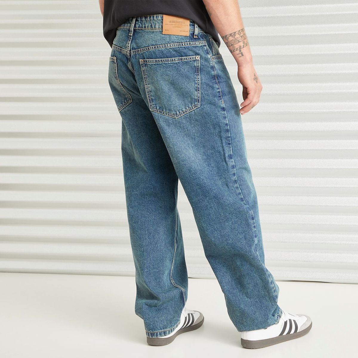 AMERICANINO - Jeans Fit Baggy Tiro Medio Hombre Americanino