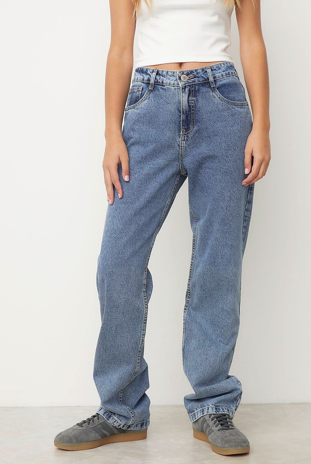 SYBILLA - Jeans Straight Sybilla Denim Mujer Tiro Medio