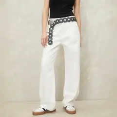 SYBILLA - Jeans Baggy Tiro Alto Mujer