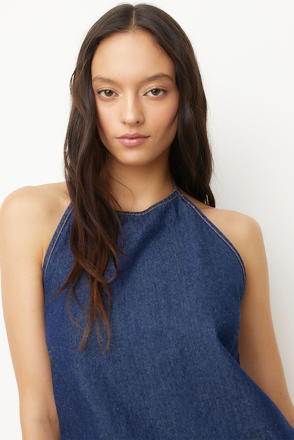 SYBILLA - Peto Halter Sybilla Mujer Algodón Estilo Casual