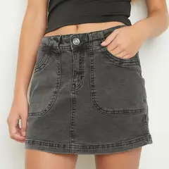 SYBILLA - Falda Corta Denim Mujer