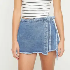 SYBILLA - Short Skort Mujer Algodón Estampado Animal Print