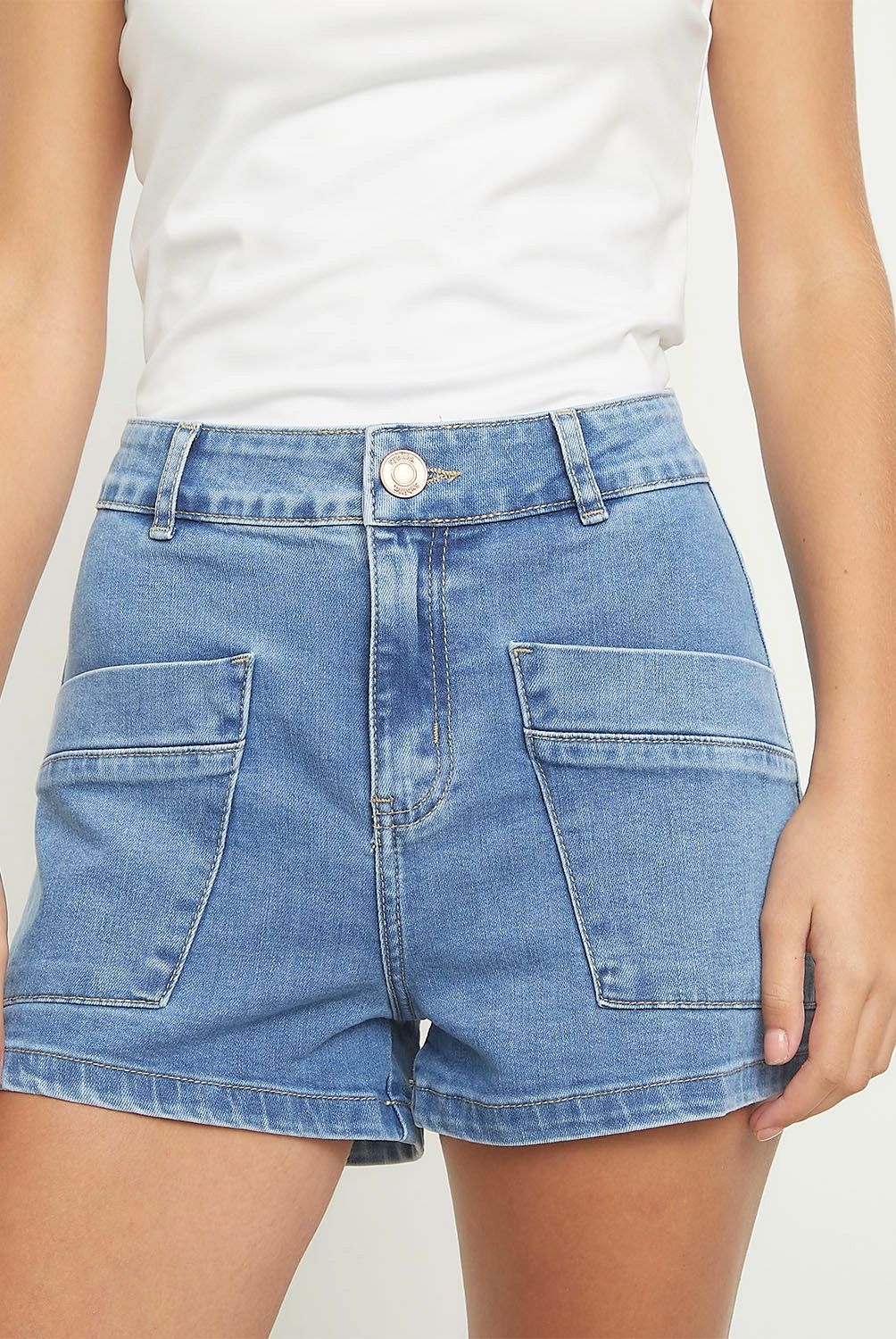 SYBILLA - Short Sybilla Tiro Alto Con Bolsillos Asimétricos Mujer