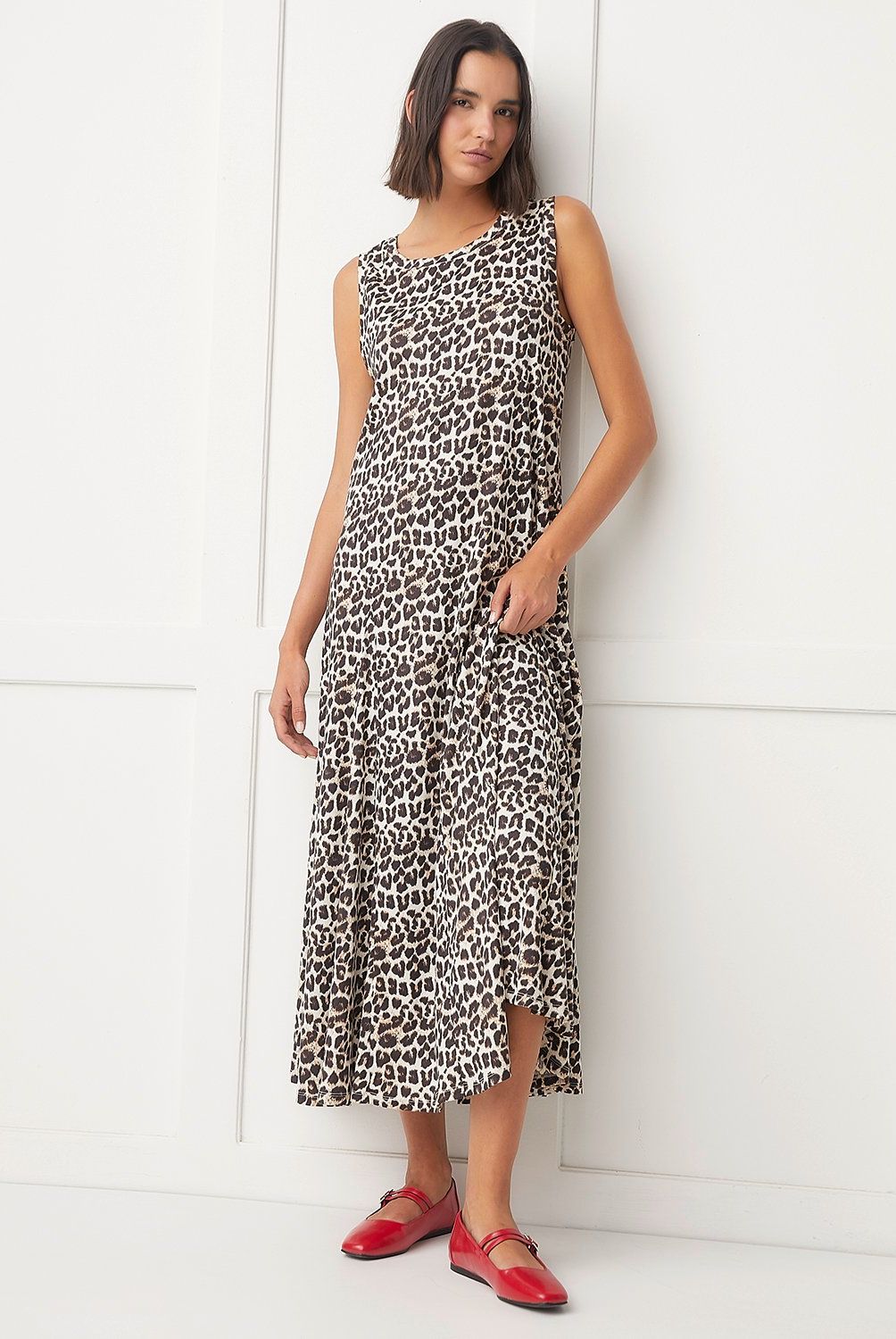 BASEMENT - Vestido Basement Maxi Mujer Animal Print