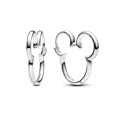 PANDORA - Aretes De Aro Silueta De Mickey Mouse De Disney Mujer