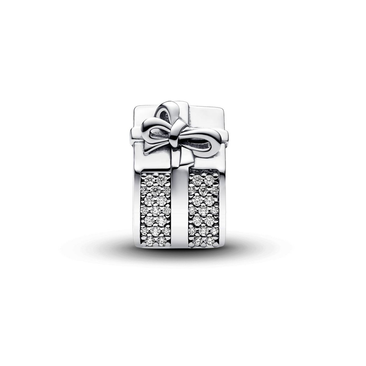 PANDORA - Charm Caja Regalo Brillante De Plata Mujer Pandora