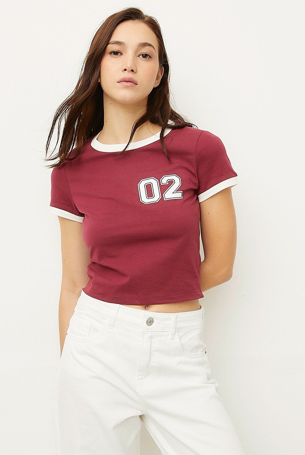 SYBILLA - Polera Manga Corta Algodón Diseño Mujer Sybilla