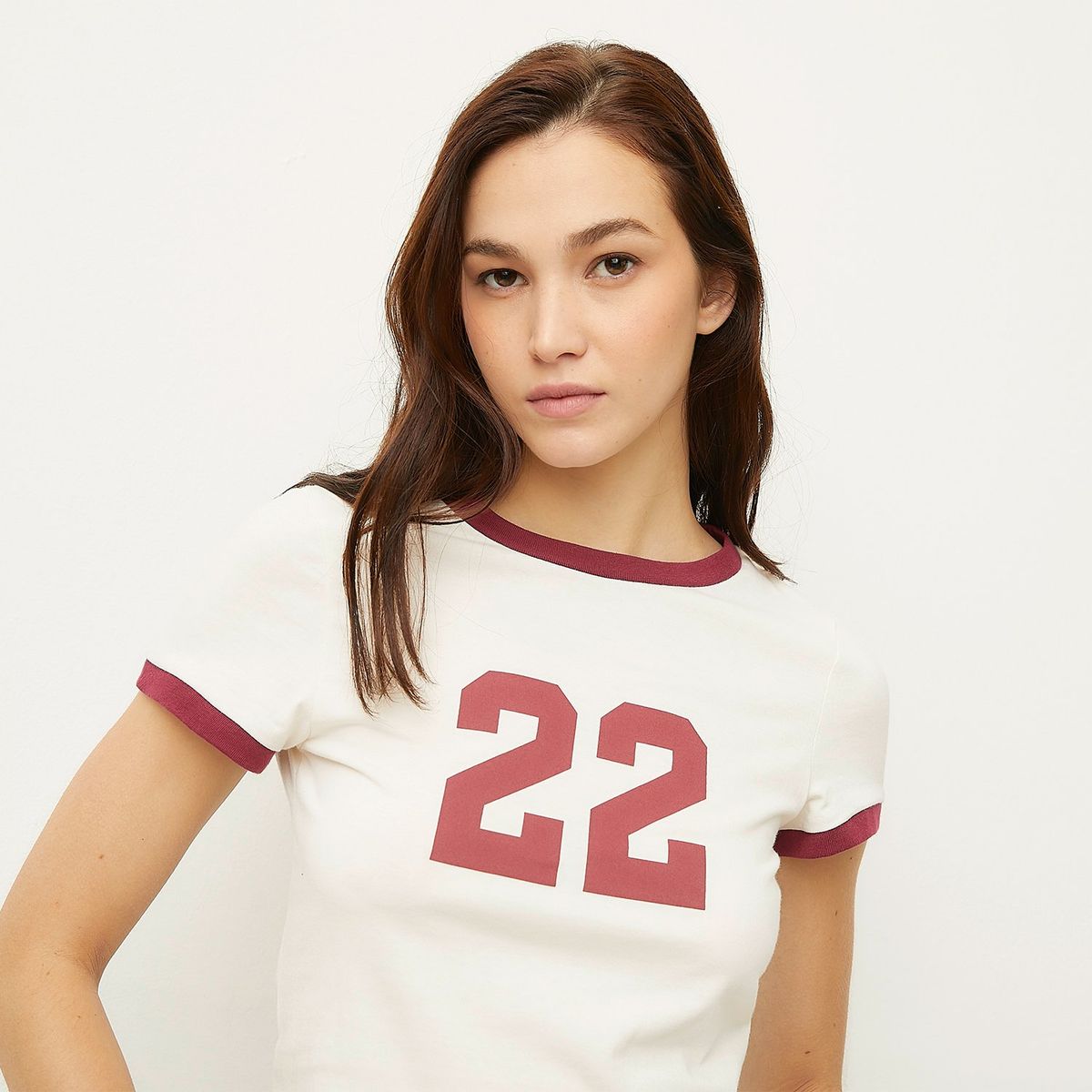 SYBILLA - Polera Manga Corta Algodón Diseño Mujer Sybilla