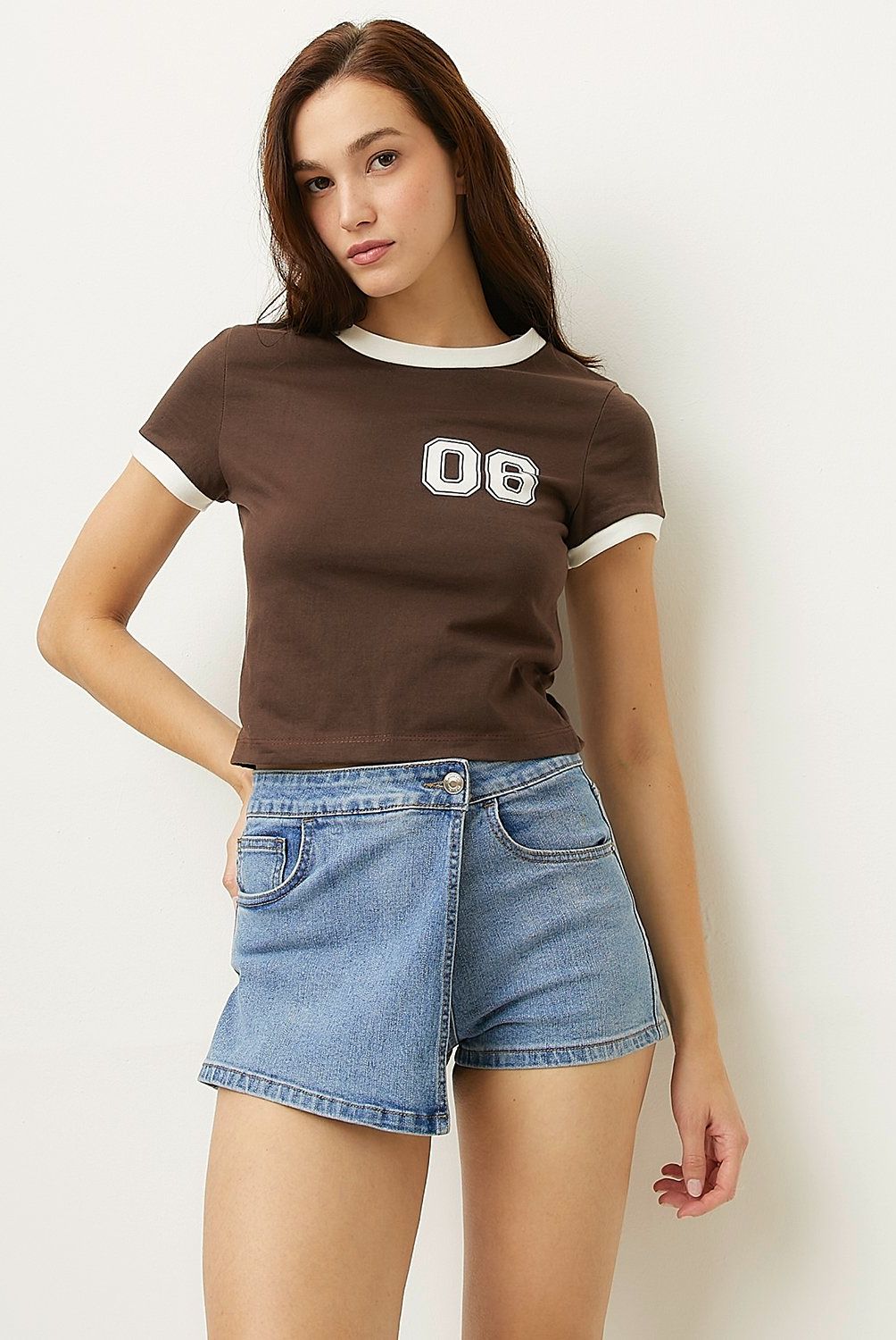 SYBILLA - Polera Manga Corta Algodón Diseño Mujer Sybilla