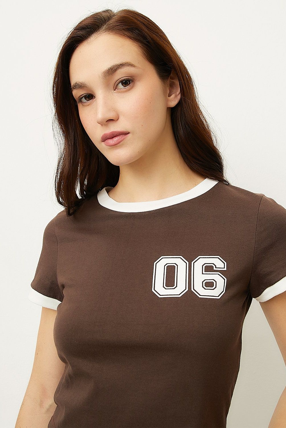SYBILLA - Polera Manga Corta Algodón Diseño Mujer Sybilla