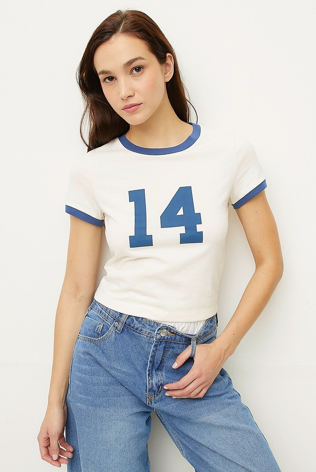 SYBILLA - Polera Manga Corta Algodón Diseño Mujer Sybilla