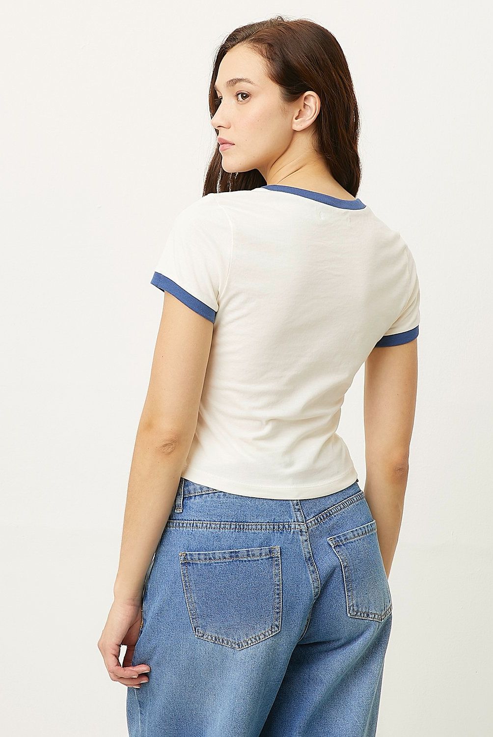 SYBILLA - Polera Manga Corta Algodón Diseño Mujer Sybilla