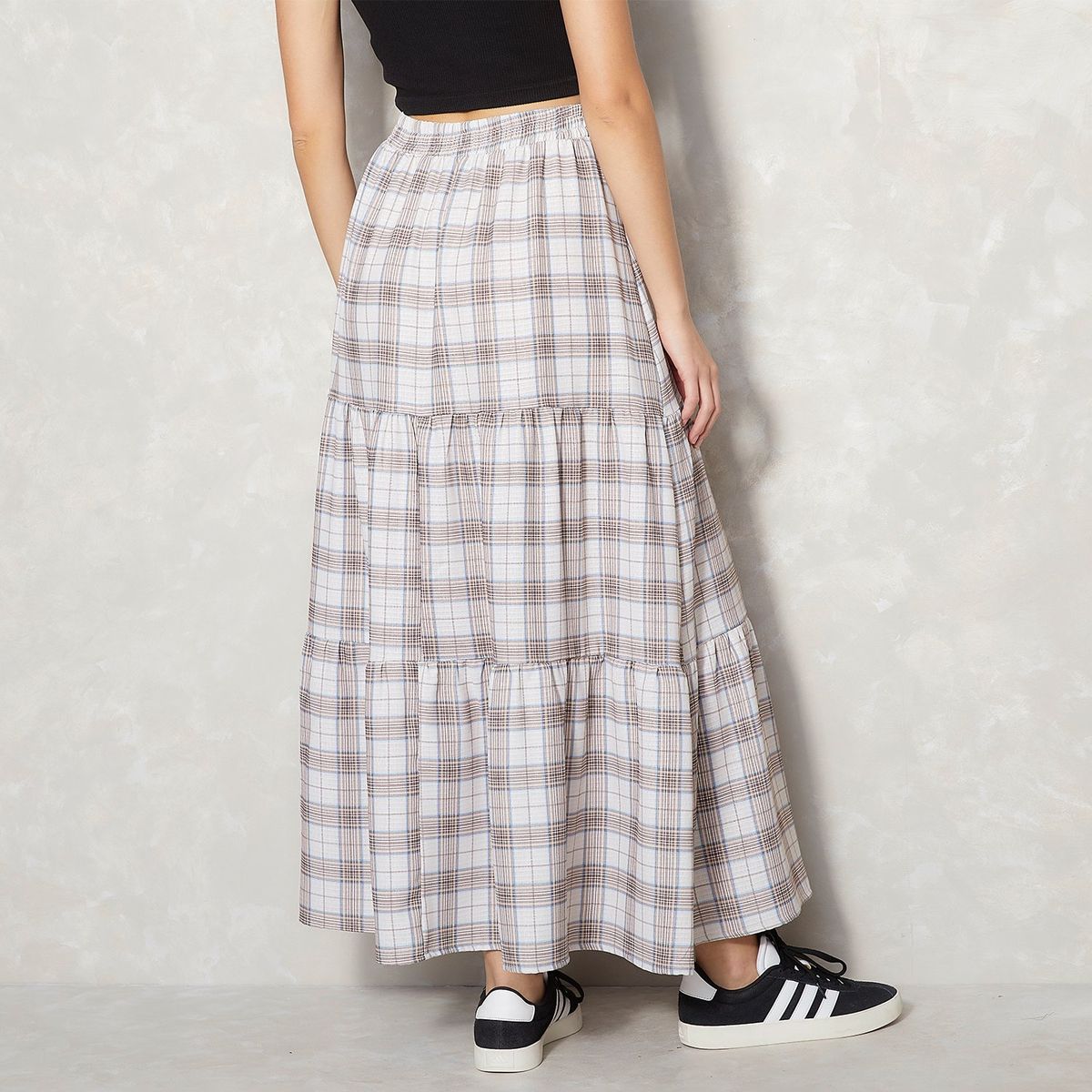 SYBILLA - Falda Maxi Sybilla Mujer Diseño Cuadros