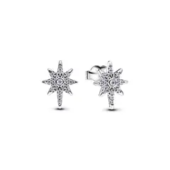 PANDORA - Aretes Estrella Polar Brillante Mujer