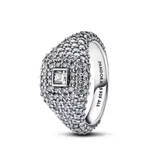 PANDORA - Anillo Cocktail Cuadrado De Plata Mujer