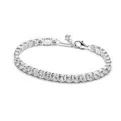 PANDORA - Pulsera Tenis Ancha De Plata Mujer