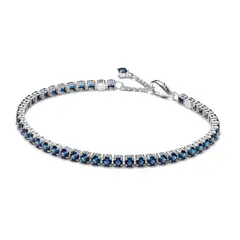 PANDORA - Pulsera Tenis Azul Brillante De Plata Mujer