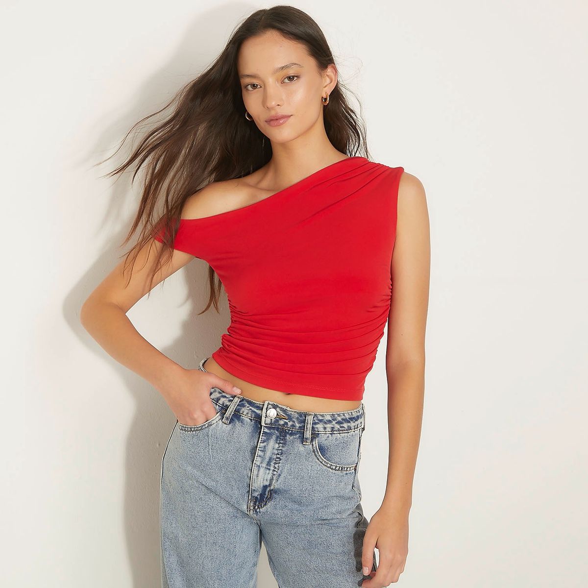 SYBILLA - Top Asimétrico Sin Mangas Mujer Sybilla