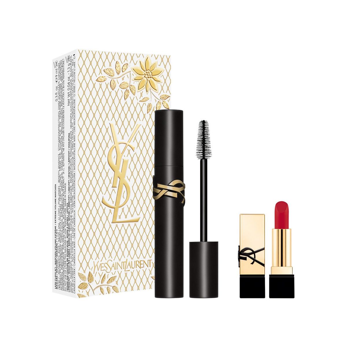 YSL - Set Máscara de Pestañas Lash Clash + Mini Labial Rouge Pur Couture RM Yves Saint Laurent