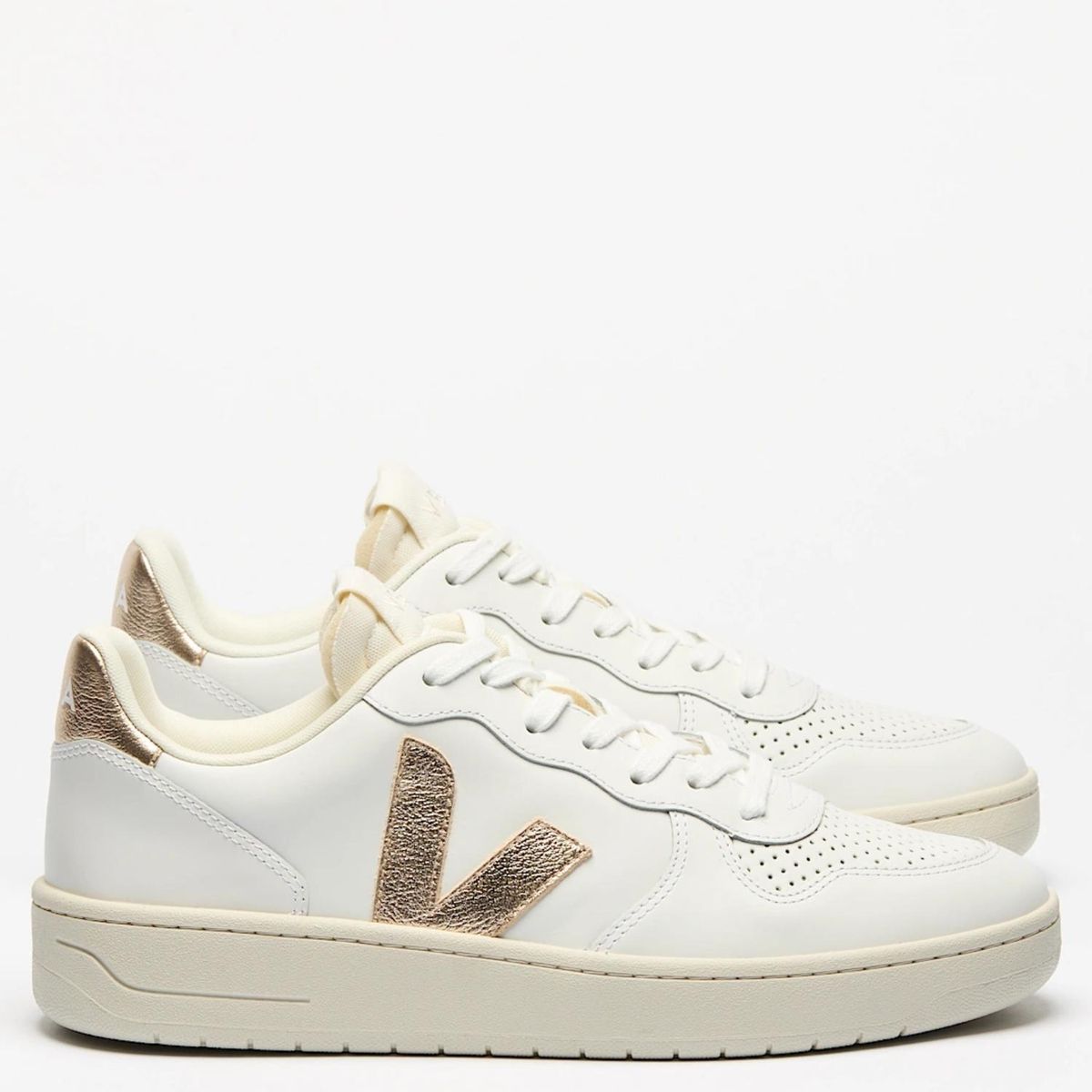 VEJA - V-10 Extra Zapatilla Urbana Mujer Cuero Blanco Veja