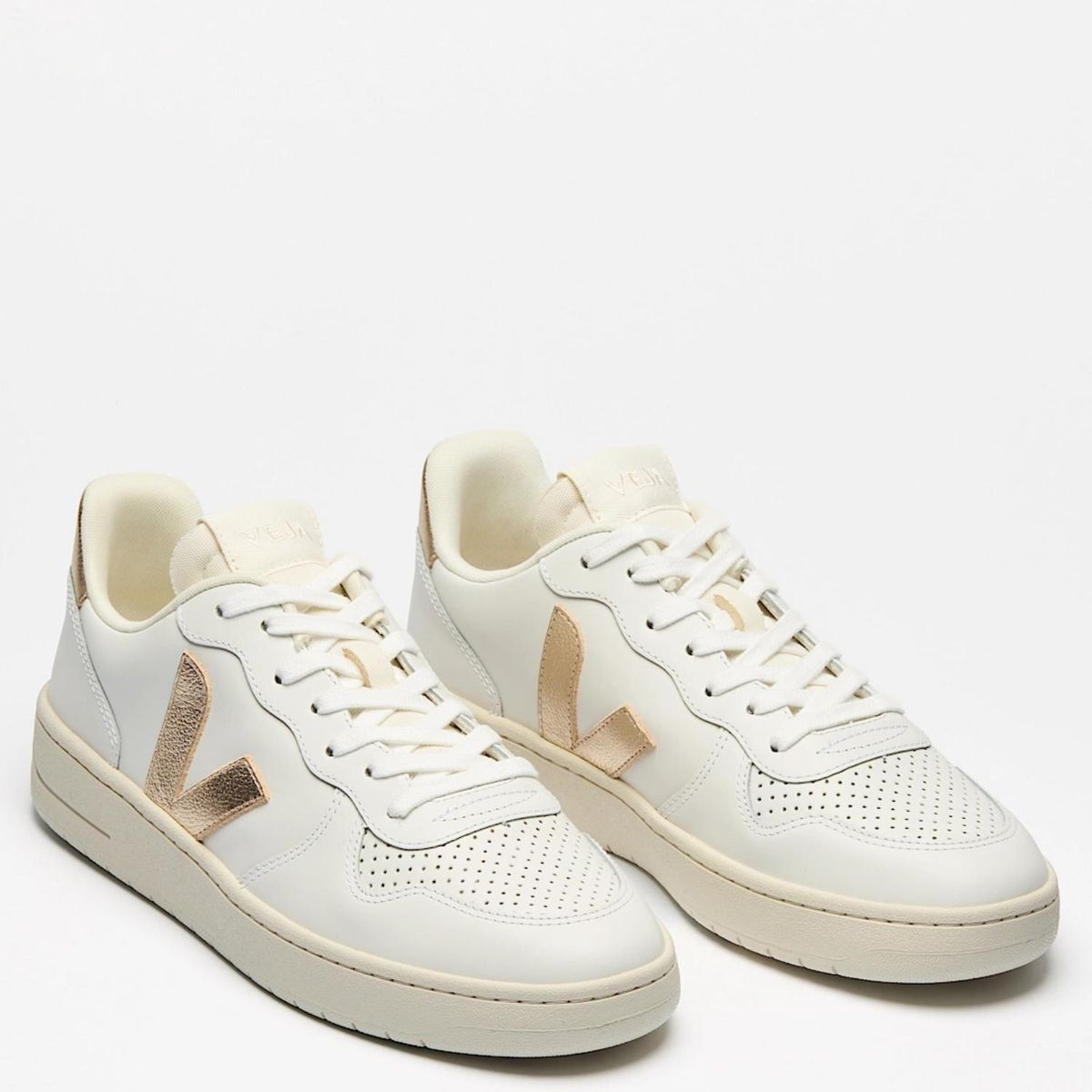 VEJA - V-10 Extra Zapatilla Urbana Mujer Cuero Blanco Veja