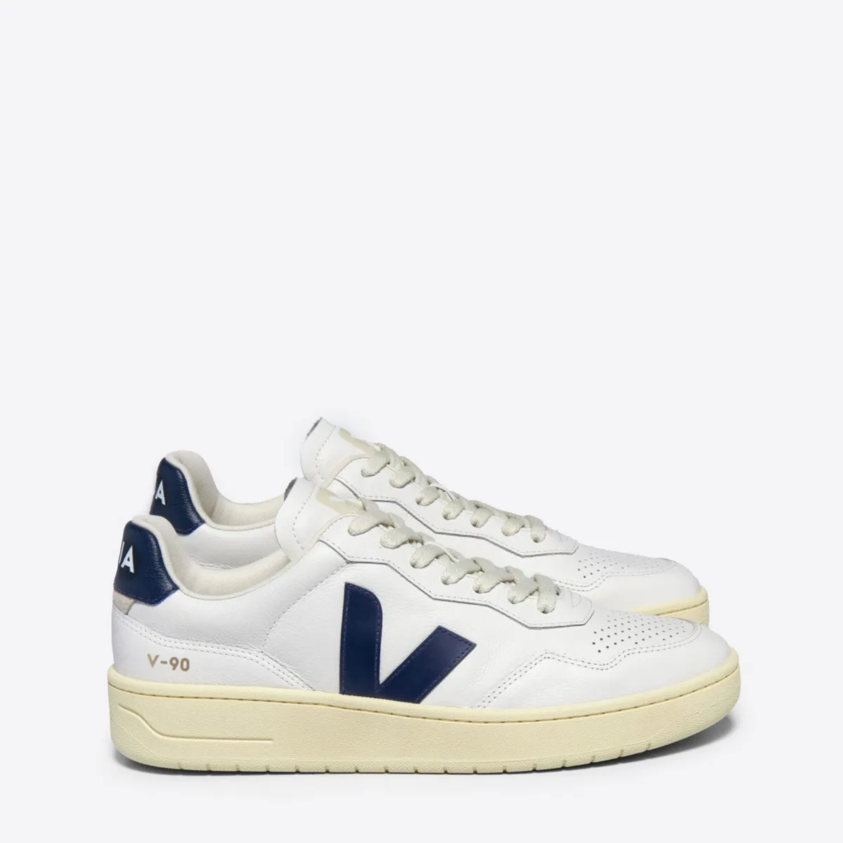 VEJA - V-90 Extra Zapatilla Urbana Hombre Cuero Blanco Veja
