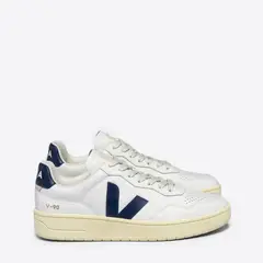 VEJA - V-90 Extra Zapatilla Urbana Hombre Cuero Blanco