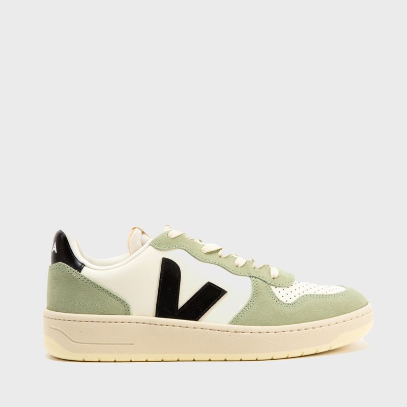 VEJA - V-10 Pure Black Clay Zapatilla Urbana Hombre Verde Veja