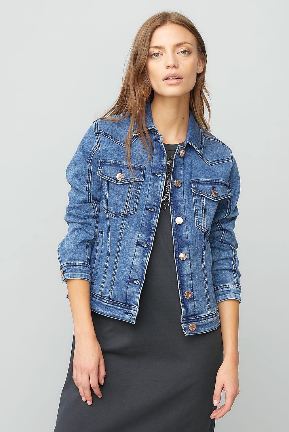 AMERICANINO - Chaqueta Denim Americanino Básica Stretch Mujer Algodón