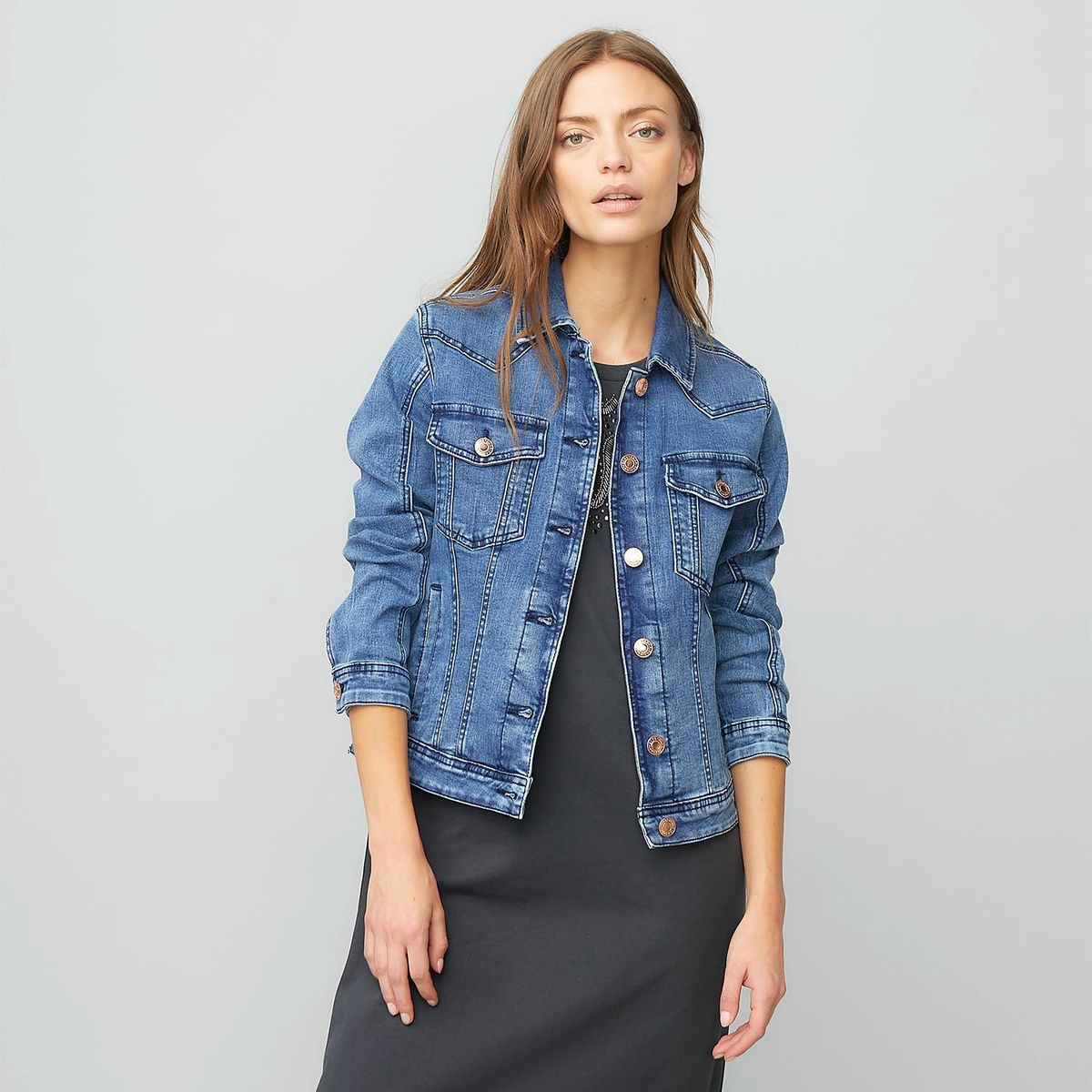AMERICANINO - Chaqueta Denim Americanino Básica Stretch Mujer Algodón