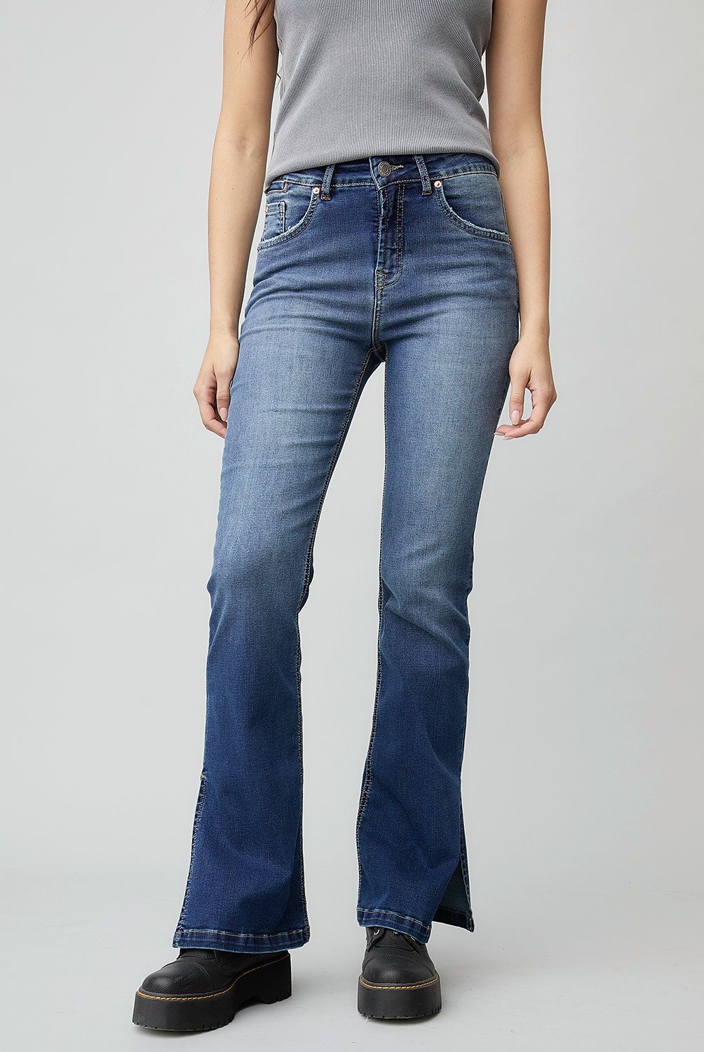 AMERICANINO - Jeans Flare Tiro Alto Mujer Americanino