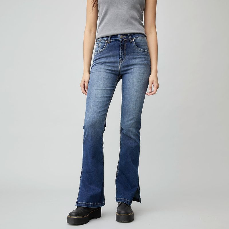Jeans Flare Jeans Tiro Alto Americanino Pantalon Jeans Falabella - Main Image