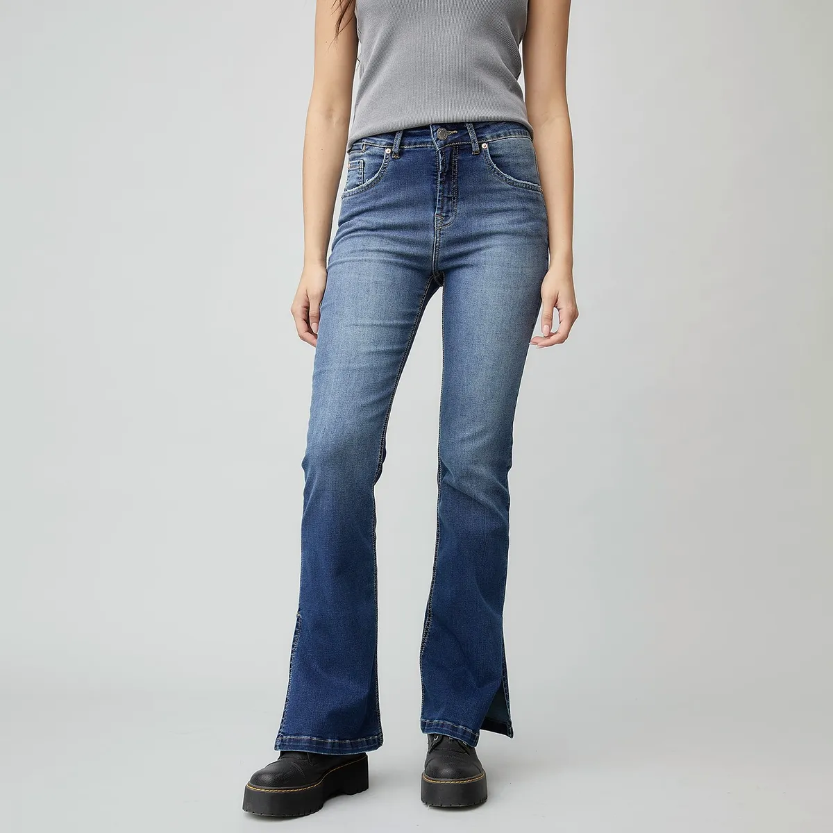 AMERICANINO - Jeans Flare Tiro Alto Mujer Americanino