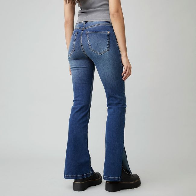 AMERICANINO - Jeans Flare Tiro Alto Mujer Americanino