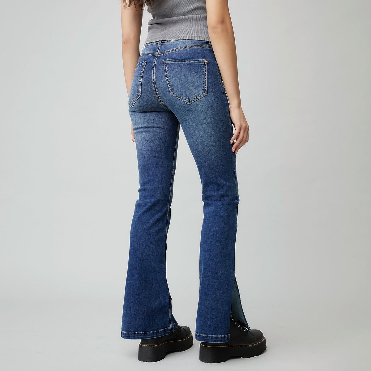 AMERICANINO - Jeans Flare Tiro Alto Mujer Americanino