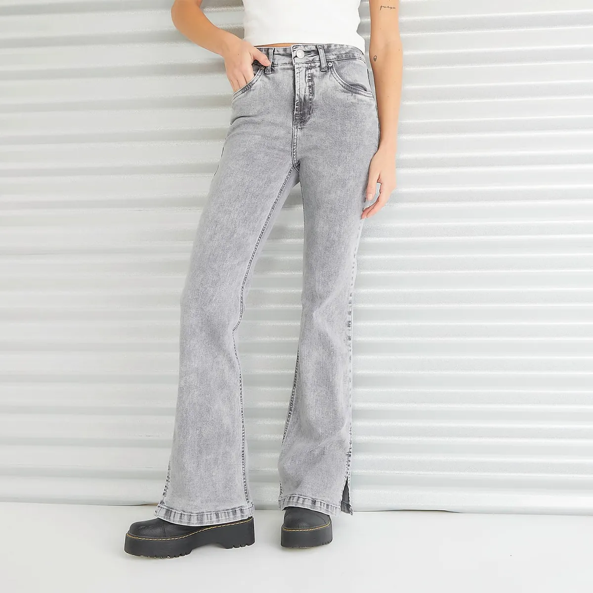 AMERICANINO - Jeans Flare Tiro Alto Mujer Americanino