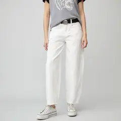 AMERICANINO - Jeans Baggy Tiro Medio Mujer Algodón
