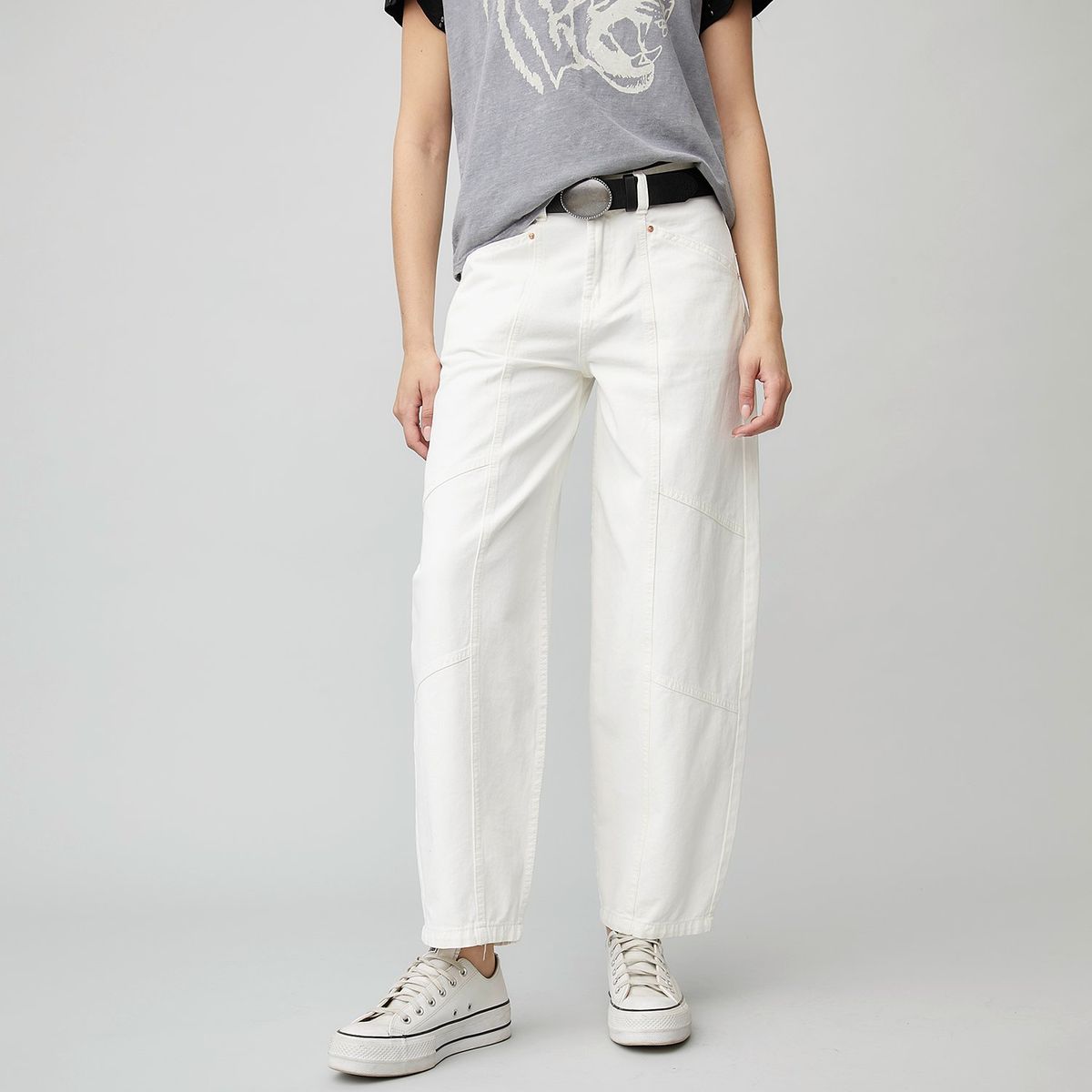 AMERICANINO - Jeans Americanino Baggy Tiro Medio Mujer Algodón