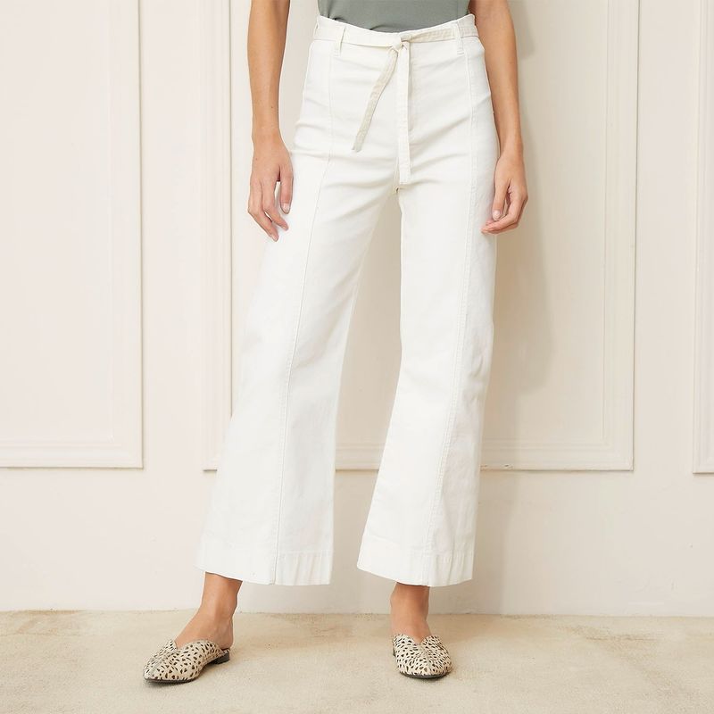 BASEMENT - Jeans Culotte Tiro Medio Mujer Basement Algodón