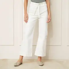 BASEMENT - Jeans Culotte Tiro Medio Mujer Algodón