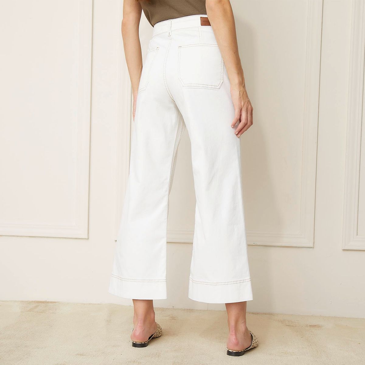 BASEMENT - Jeans Culotte Tiro Medio Basement Mujer Algodón