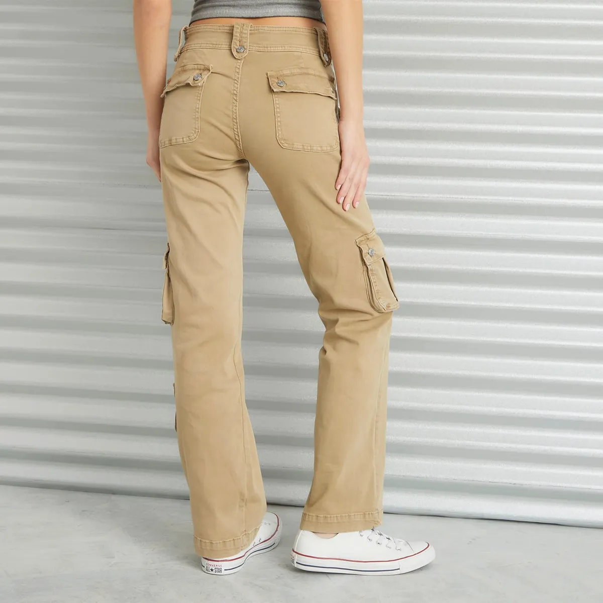 AMERICANINO - Jeans Cargo Tiro Medio Mujer Americanino