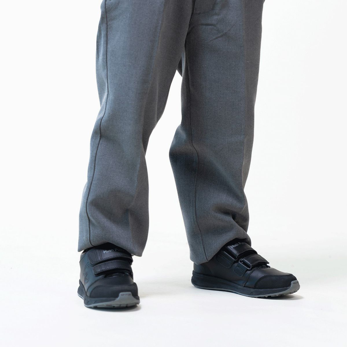 HUSH PUPPIES - Zapatilla Escolar Niño Cuero Negro (30 a 34) Hush Puppies