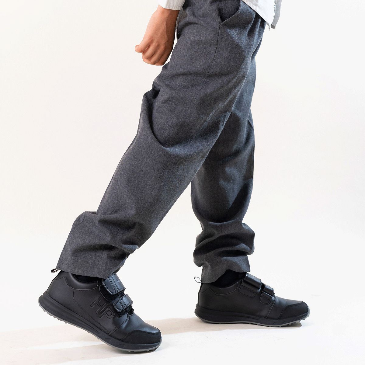 HUSH PUPPIES - Zapatilla Escolar Niño Cuero Negro (35 a 38) Hush Puppies