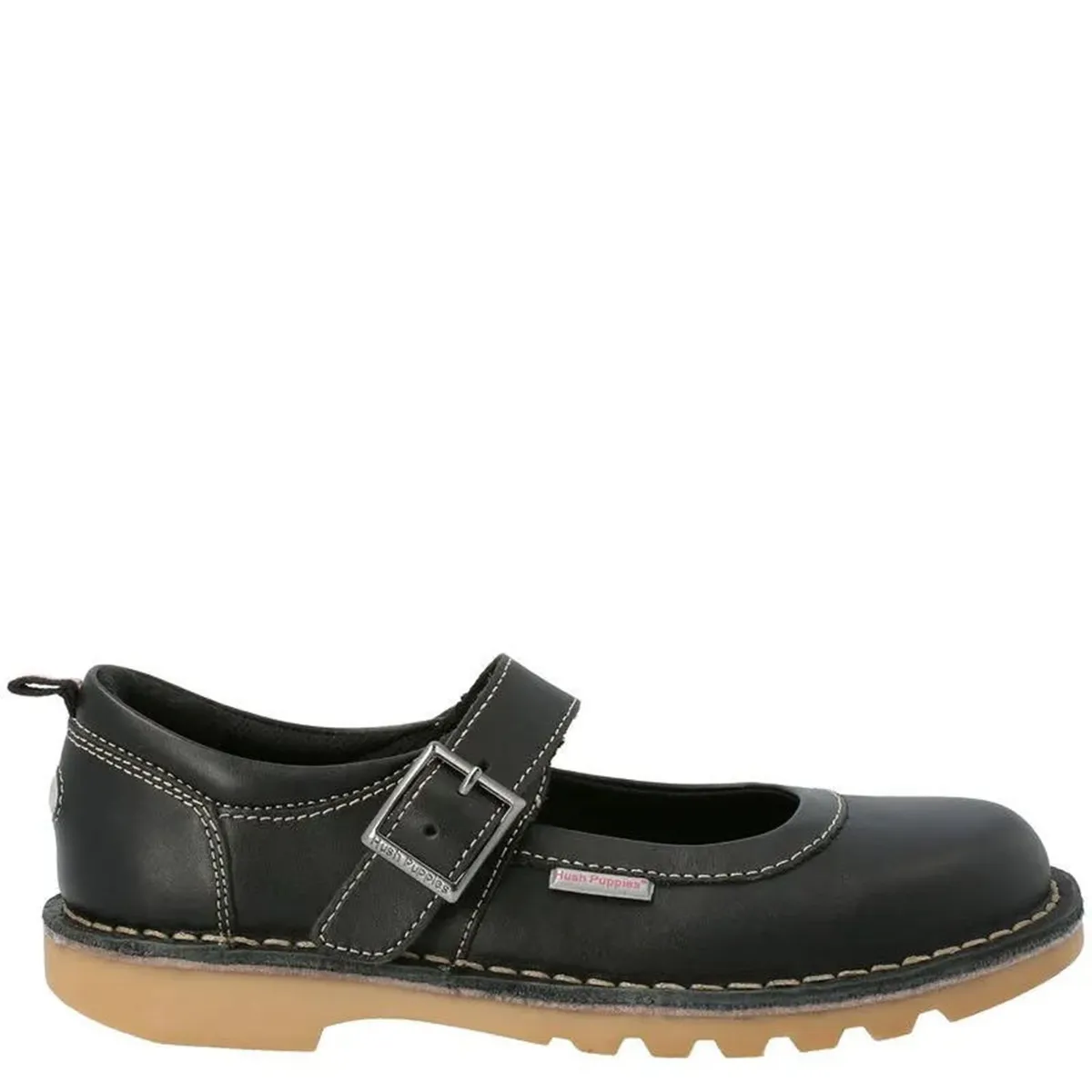 HUSH PUPPIES - Zapato Escolar Niña Cuero Negro (28 a 34) Hush Puppies