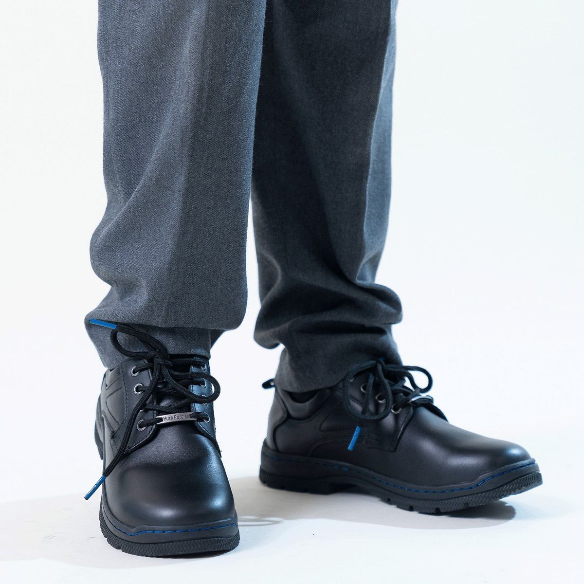 HUSH PUPPIES - Zapato Escolar Niño Cuero Negro (41 a 44) Hush Puppies