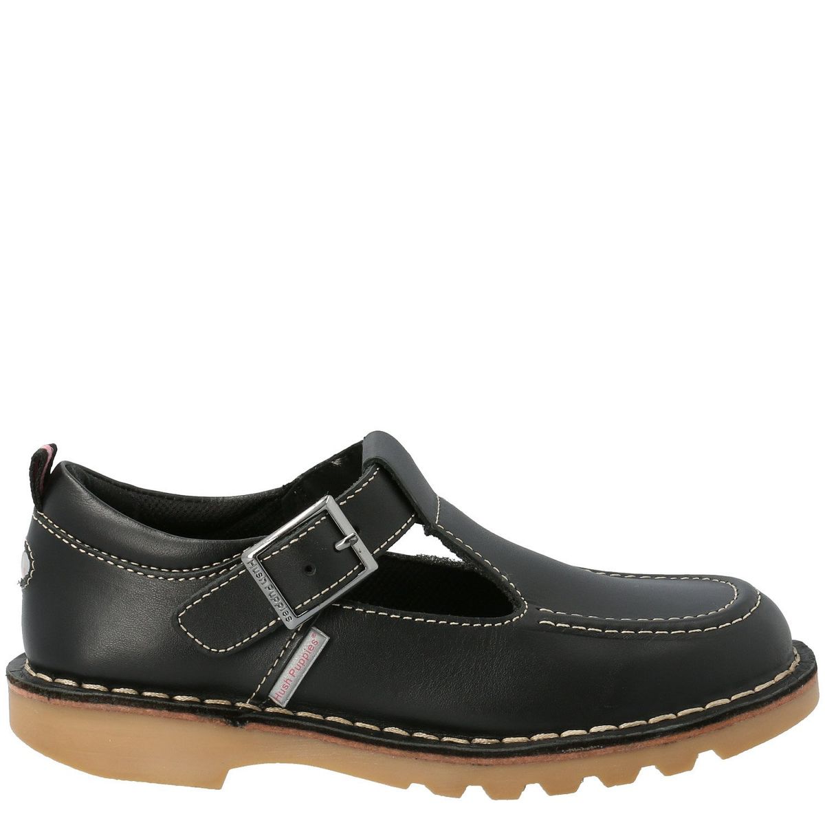 HUSH PUPPIES - Zapato Escolar Niña Cuero Negro (28 a 34) Hush Puppies