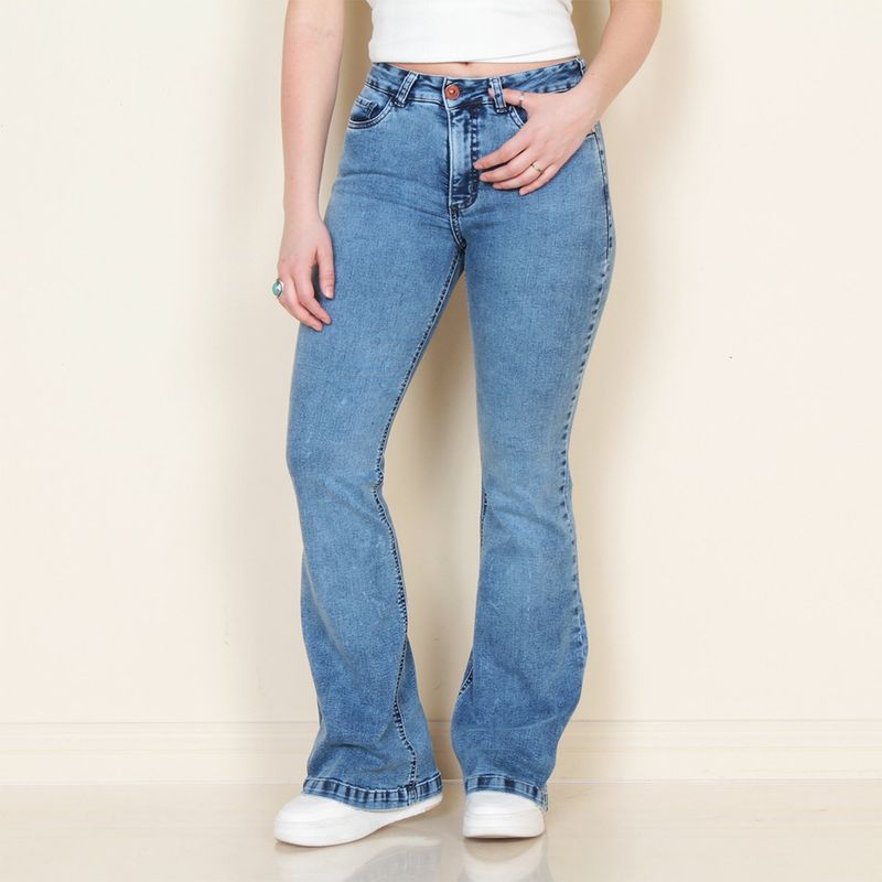 WADOS - Jeans Flare Tiro Alto Mujer Wados