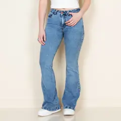 WADOS - Jeans Flare Tiro Alto Mujer